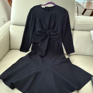 Lafayette 148 Black 3/4 Length Cocktwil Dress